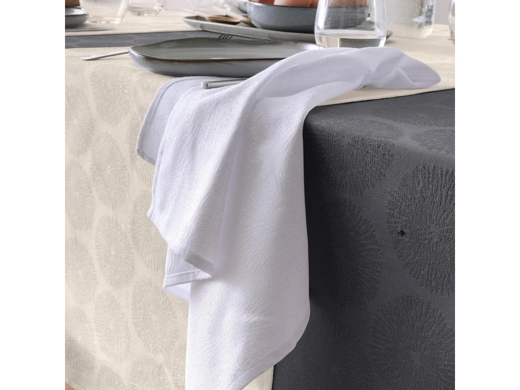 Chemin De Table 45x150 Cm HÉLIOS Anthracite Coton + Enduction Acrylique 2 Chemin De Table 45x150 Cm HÉLIOS Anthracite Coton + Enduction Acrylique – Image 2