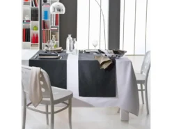 Chemin De Table 45x150 Cm Jacquard Coton SPIRALE Blanc -Herman Miller Magasin linge de table 8947419