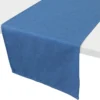 Chemin De Table 45x150 Cm Jacquard Coton CUBE Bleu Cobalt