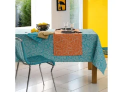 Chemin De Table 45x150 Cm Jacquard Coton SPIRALE Orange Papaye -Herman Miller Magasin linge de table 8947449