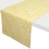Chemin De Table 45x150 Cm Jacquard Coton SPIRALE Jaune Citron