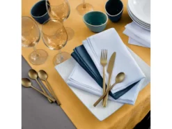 Chemin De Table 45x150 Cm Jacquard Coton CUBE Blanc -Herman Miller Magasin linge de table 8947489