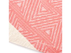 Nappe Ronde 170 Cm Jacquard Coton + Enduction Acrylique CHARLESTON Rouge Corail -Herman Miller Magasin linge de table 8947991