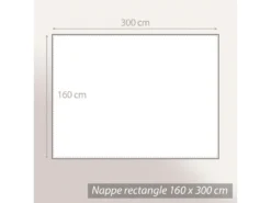 Nappe Rectangle 160x300 Cm Coton Enduction Acrylique BELEM Blanc -Herman Miller Magasin linge de table 8948171