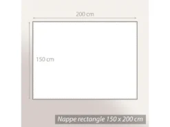 Nappe Rectangle 150x200 Cm Imprimée 100% Polyester CARO Géométrique Gris -Herman Miller Magasin linge de table 8950855