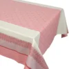 Nappe Rectangle 150x300 Cm Jacquard Coton + Enduction Acrylique CHARLESTON Rouge Corail
