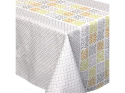 Nappe Rectangle 150x250 Cm Imprimée 100% Polyester CARO Géométrique Gris