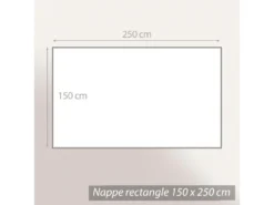 Nappe Rectangle 150x250 Cm Imprimée 100% Polyester CARO Géométrique Gris -Herman Miller Magasin linge de table 8951481