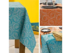 Lot De 3 Serviettes De Table 45x45 Cm Jacquard Coton SPIRALE Jaune Citron -Herman Miller Magasin linge de table 8954223