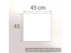 Lot De 3 Serviettes De Table 45x45 Cm Jacquard Coton SPIRALE Orange Papaye -Herman Miller Magasin linge de table 8954331