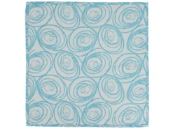 Lot De 3 Serviettes De Table 45x45 Cm Jacquard Coton SPIRALE Bleu Turquoise -Herman Miller Magasin linge de table 8954345