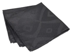 Lot De 3 Serviettes De Table 45x45 Cm Jacquard 100% Polyester BRUNCH Anthracite