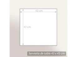 Lot De 3 Serviettes De Table 43x43 Cm Jacquard Coton SPIRALE Blanc -Herman Miller Magasin linge de table 8954387