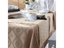 Lot De 3 Serviettes De Table 45x45 Cm Jacquard 100% Polyester BRUNCH Blanc -Herman Miller Magasin linge de table 8954421