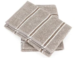 Lot De 2 Torchons De Cuisine 50x50 Cm CHECKS Beige