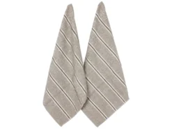 Lot De 2 Torchons De Cuisine 50x50 Cm CHECKS Beige -Herman Miller Magasin linge de table 8955957