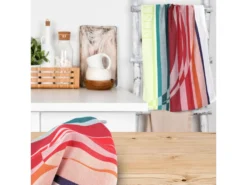 Torchon De Cuisine Jacquard 60x77cm Ricky Rouge -Herman Miller Magasin linge de table 8956223