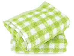 Lot De 2 Torchons De Cuisine éponge 50x50 Cm SQUARES VICHY Vert Pistache