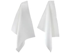 Lot De 2 Torchons De Cuisine 50x50 Cm Nid D'abeille PURE KITCHEN WAFFLE Blanc