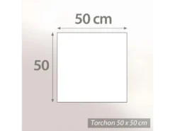 Lot De 2 Torchons De Cuisine 50x50 Cm Nid D'abeille PURE KITCHEN WAFFLE Blanc -Herman Miller Magasin linge de table 8957267