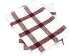 Lot De 2 Torchons De Cuisine 50x70 Cm CHECKS Rouge