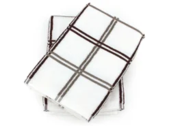 Lot De 2 Torchons De Cuisine éponge 50x50 Cm SQUARES Marron