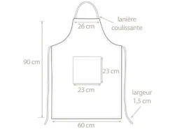 Tablier De Cuisine 60x90 Cm Toile Coton PURE KITCHEN APRON Orange -Herman Miller Magasin linge de table 8960253