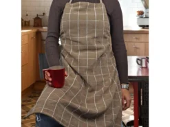 Tablier De Cuisine 60x90 Cm Coton NEW SQUARES Marron -Herman Miller Magasin linge de table 8960335