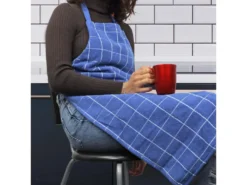 Tablier De Cuisine En éponge 60x90 Cm Coton NEW SQUARES Bleu -Herman Miller Magasin linge de table 8960349