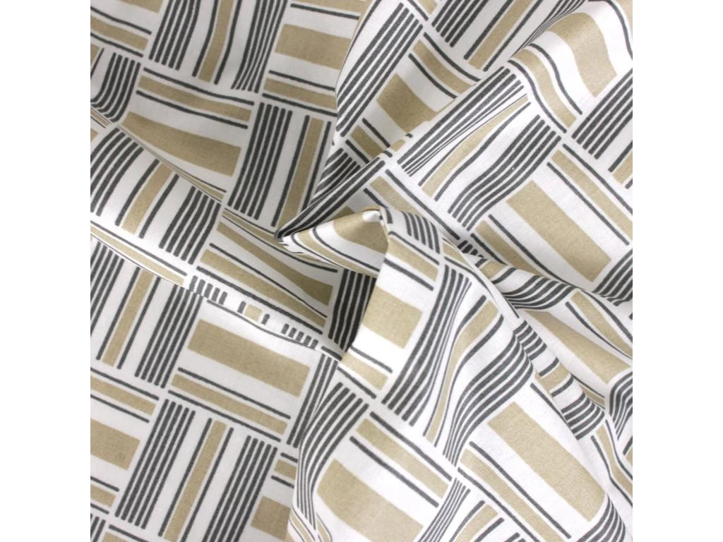 Nappe Rectangle 160x350 Cm GRAPHIC Beige Coton + Enduction Acrylique 5 Nappe Rectangle 160x350 Cm GRAPHIC Beige Coton + Enduction Acrylique – Image 5