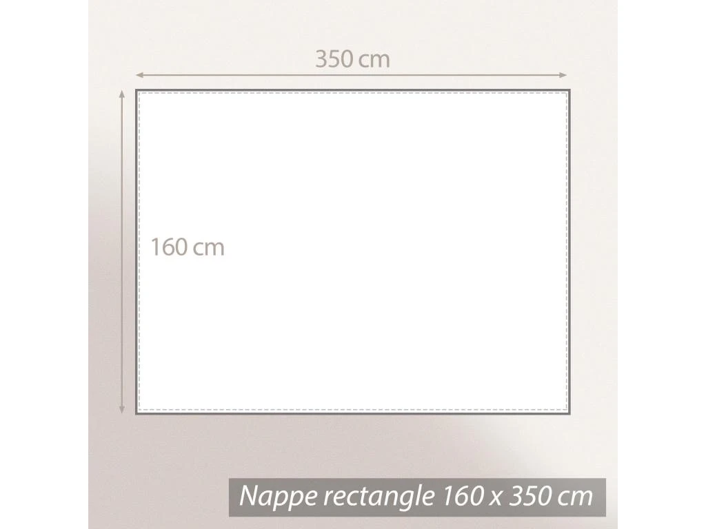 Nappe Rectangle 160x350 Cm GRAPHIC Beige Coton + Enduction Acrylique 6 Nappe Rectangle 160x350 Cm GRAPHIC Beige Coton + Enduction Acrylique – Image 6