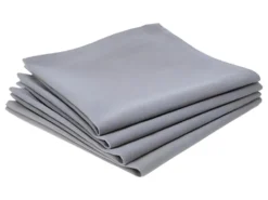 Lot De 12 Serviettes De Table Coloris Gris- Dim : L. 40 X L. 40 Cm