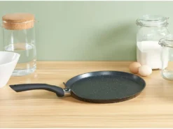 Crêpière En Aluminium Forgé - D. 26 Cm - Finition Marbre - Noir - ROC