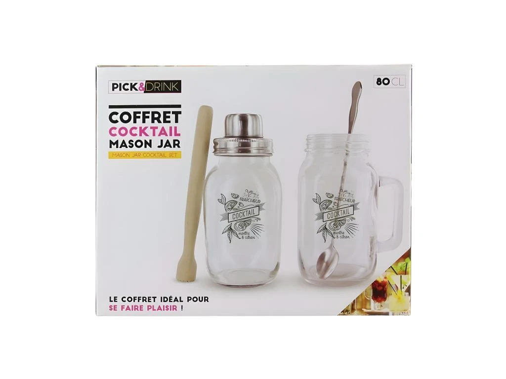 Coffret Cocktail Mason Jar Ustensiles Et Recettes 2 Coffret Cocktail Mason Jar Ustensiles Et Recettes – Image 2