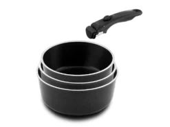 Arom - Série 3 Casseroles 16, 18 Et 20 Cm Avec Poignée Amovible