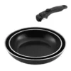 Arom - Série 2 Poêles 24 Et 28 Cm Avec Poignée Amovible