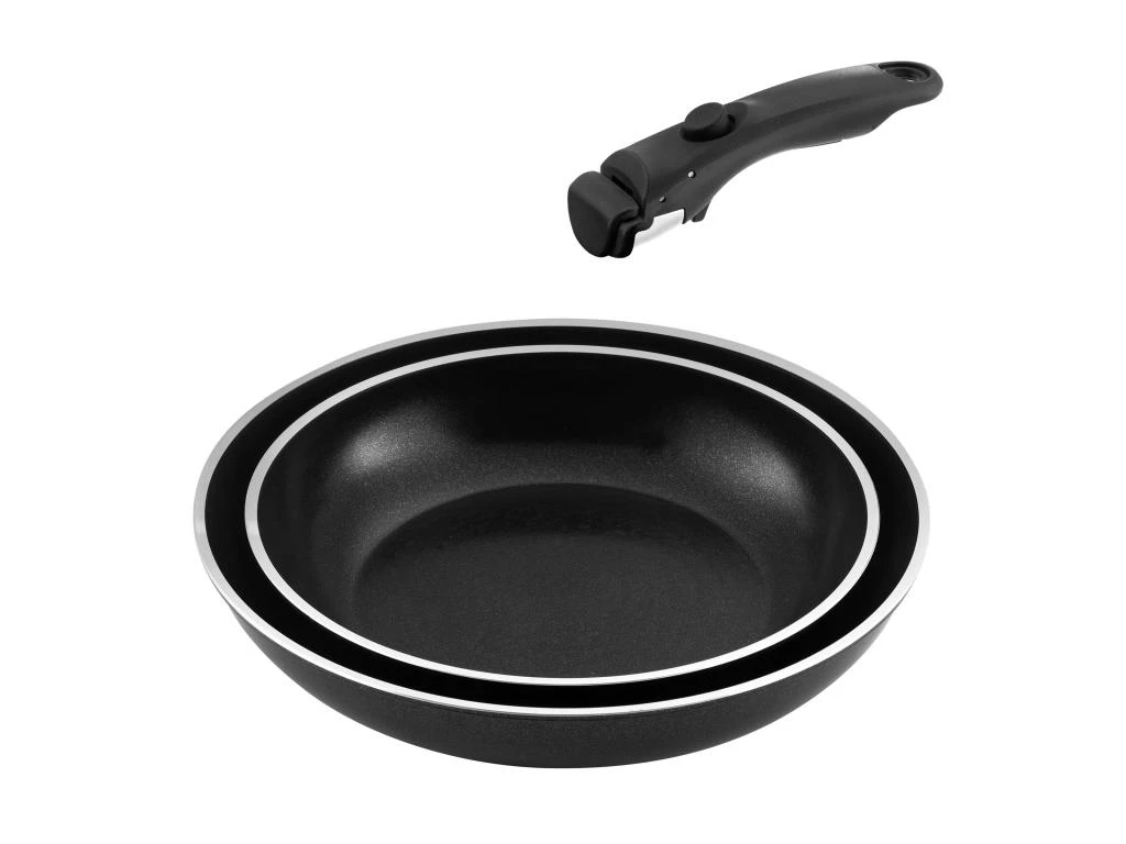 Arom - Série 2 Poêles 24 Et 28 Cm Avec Poignée Amovible 1 Arom - Série 2 Poêles 24 Et 28 Cm Avec Poignée Amovible