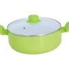 Casserole Verte En Aluminium/céramique/acier/bakélite - ø 24 Cm