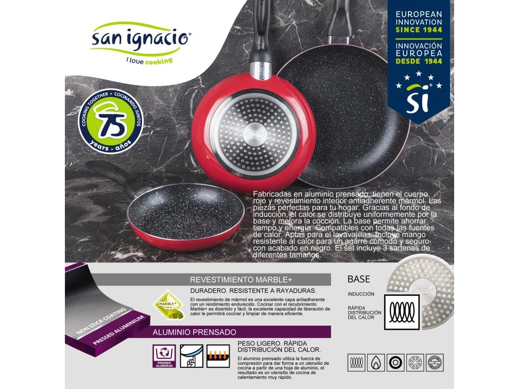 Lot De 3 Poêles à Frire ø16cm ø20cm ø24cm + Lot De 4 Ustensiles De Cuisine En Nylon 3 Lot De 3 Poêles à Frire ø16cm ø20cm ø24cm + Lot De 4 Ustensiles De Cuisine En Nylon – Image 3