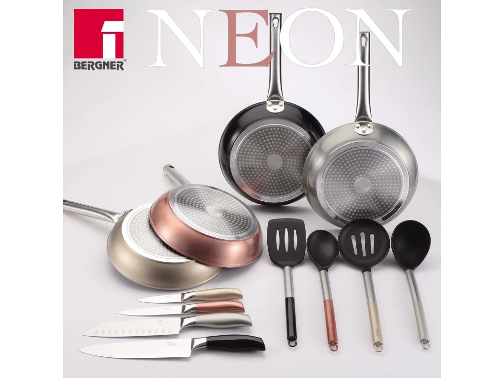 Lot De 3 Poêles à Frire ø16cm ø20cm ø24cm + Lot De 4 Ustensiles De Cuisine En Nylon 4 Lot De 3 Poêles à Frire ø16cm ø20cm ø24cm + Lot De 4 Ustensiles De Cuisine En Nylon – Image 4