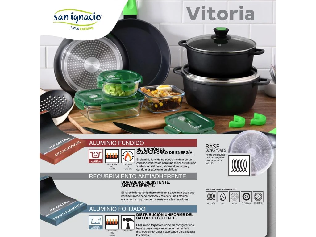 Cocotte 20 X 9 Cm Avec Couvercle Vitoria En Fonte D'aluminium, Adaptée à La Cuisson Par Induction 3 Cocotte 20 X 9 Cm Avec Couvercle Vitoria En Fonte D'aluminium, Adaptée à La Cuisson Par Induction – Image 3