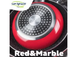 Pack De 3 Casseroles Couverts ø16cm ø20cm ø24cm + Set De 4 Tissus De Cuisine Rouges -Herman Miller Magasin materiel et ustensile de cuisson 18206515