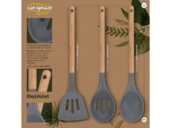 Pack De 3 Casseroles ø20 / 24 Et 28 Cms + 3pc Set D'ustensiles De Cuisine En Silcona Et En Bois -Herman Miller Magasin materiel et ustensile de cuisson 19088107