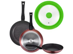 Pack De 3 Casseroles ø20 / 24 Et 28 Cm + Couverts Universel (24,26,28 Cm) Vert