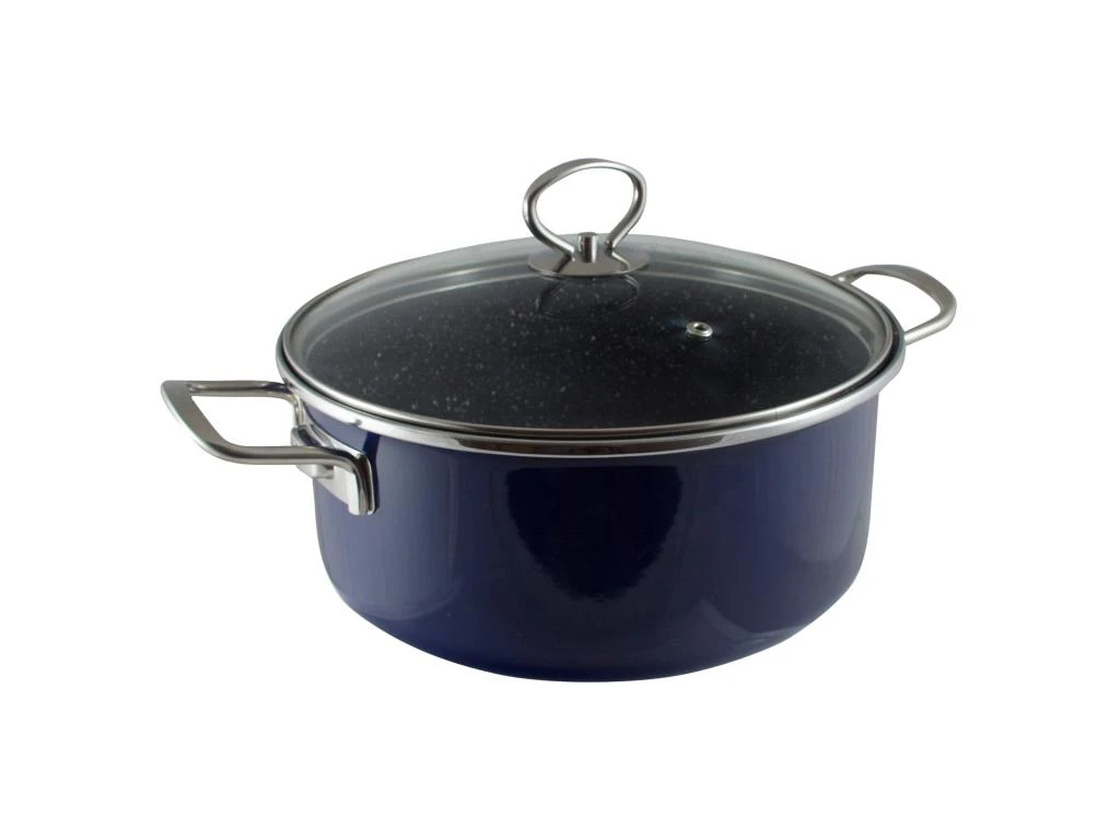 Cocotte De 20 Cm Avec Couverts Avec Revêtement Intérieur En Marbre Et Extérieur En émail Oceania Avec Poignée En Acier Inoxydable 3 Cocotte De 20 Cm Avec Couverts Avec Revêtement Intérieur En Marbre Et Extérieur En émail Oceania Avec Poignée En Acier Inoxydable – Image 3