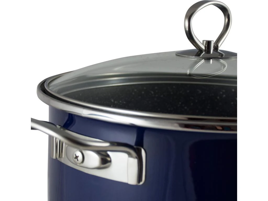 Cocotte De 20 Cm Avec Couverts Avec Revêtement Intérieur En Marbre Et Extérieur En émail Oceania Avec Poignée En Acier Inoxydable 5 Cocotte De 20 Cm Avec Couverts Avec Revêtement Intérieur En Marbre Et Extérieur En émail Oceania Avec Poignée En Acier Inoxydable – Image 5