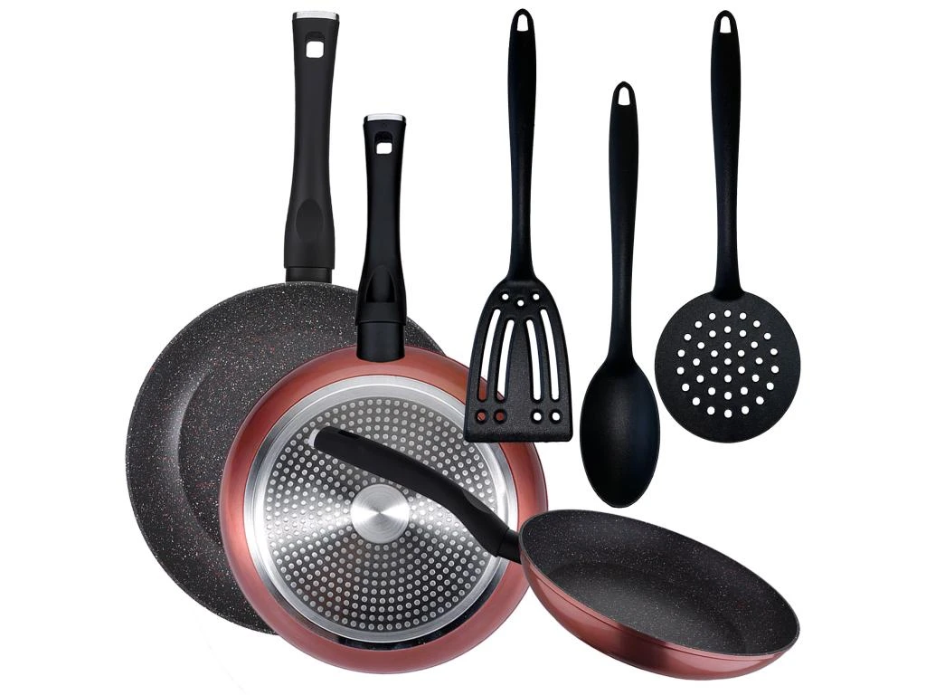 3 Pack De 3 Casseroles ø20 / 24 Et 28 Cms + Set 3pc D'ustensiles De Cuisine 1 3 Pack De 3 Casseroles ø20 / 24 Et 28 Cms + Set 3pc D'ustensiles De Cuisine