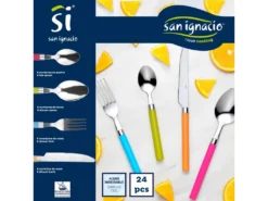 Pack De 3 Casseroles ø20 / 24 Et 28 Cms + 24pc De Couverts En Acier Inoxydable Avec Des Manches Multicolores -Herman Miller Magasin materiel et ustensile de cuisson 19088437