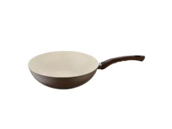 Wok 28x7.5cm Aluminium Forgé Ind Natur