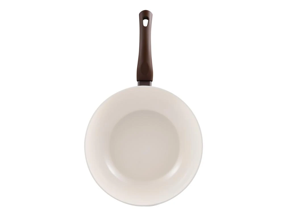 Wok 28x7.5cm Aluminium Forgé Ind Natur 2 Wok 28x7.5cm Aluminium Forgé Ind Natur – Image 2